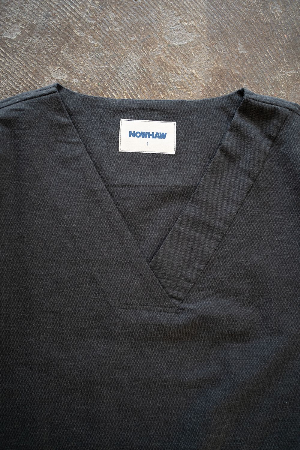 【ラスト1点】【24SS】"zen "pajama cotton×wool dobby/パジャマ(セットアップ)【ユニセックス】(BLACK)