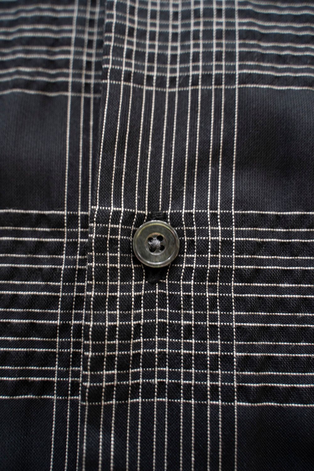 【ラスト1点】【25SS】Sheer Plaid H/S SH / シアーチェックハーフスリーブシャツ (BLACK)