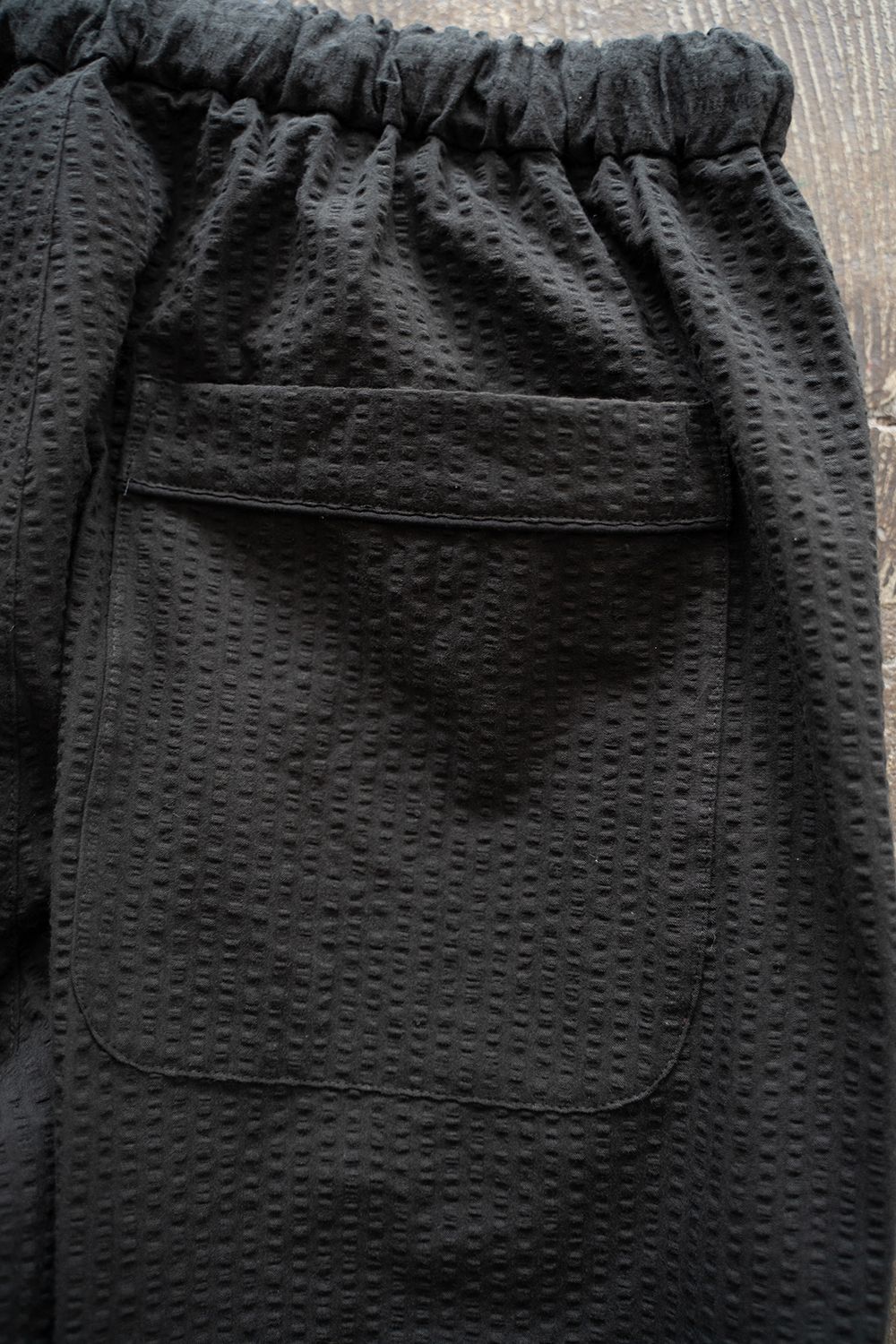 【25SS】"nite game"pajama(seersucker BLACK)【ユニセックス】【セットアップ】