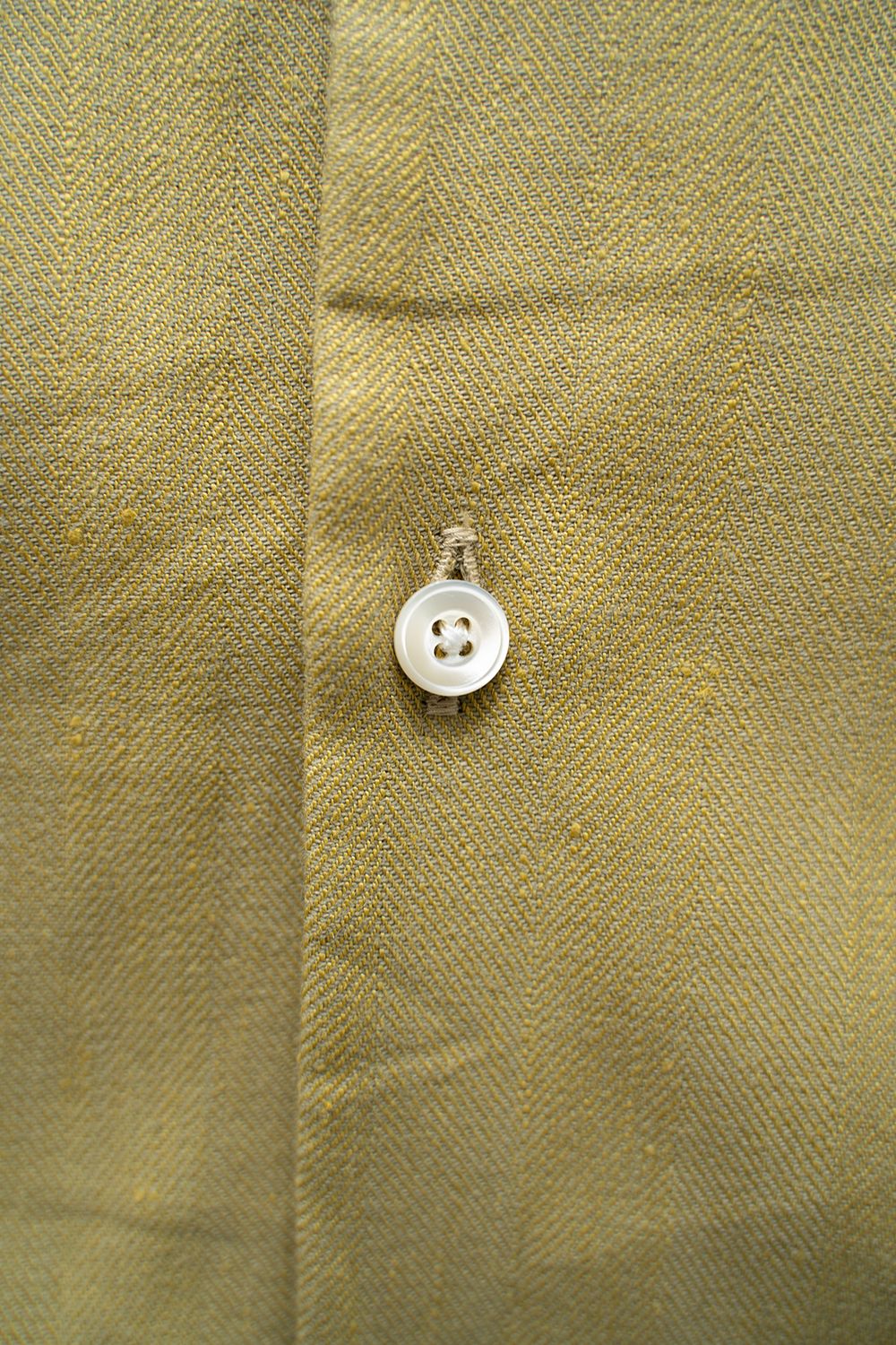 【ラスト1点】【23SS】LI/C Herringbone Double H/S Shirt/綿麻ヘリンボーンハーフスリーブシャツ(YELLOW)