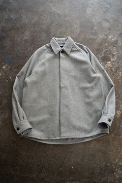 【ラスト1点】【23AW】Flyfront Raglan Shirt Jacket/フライフロントラグランシャツジャケット(GRAY)