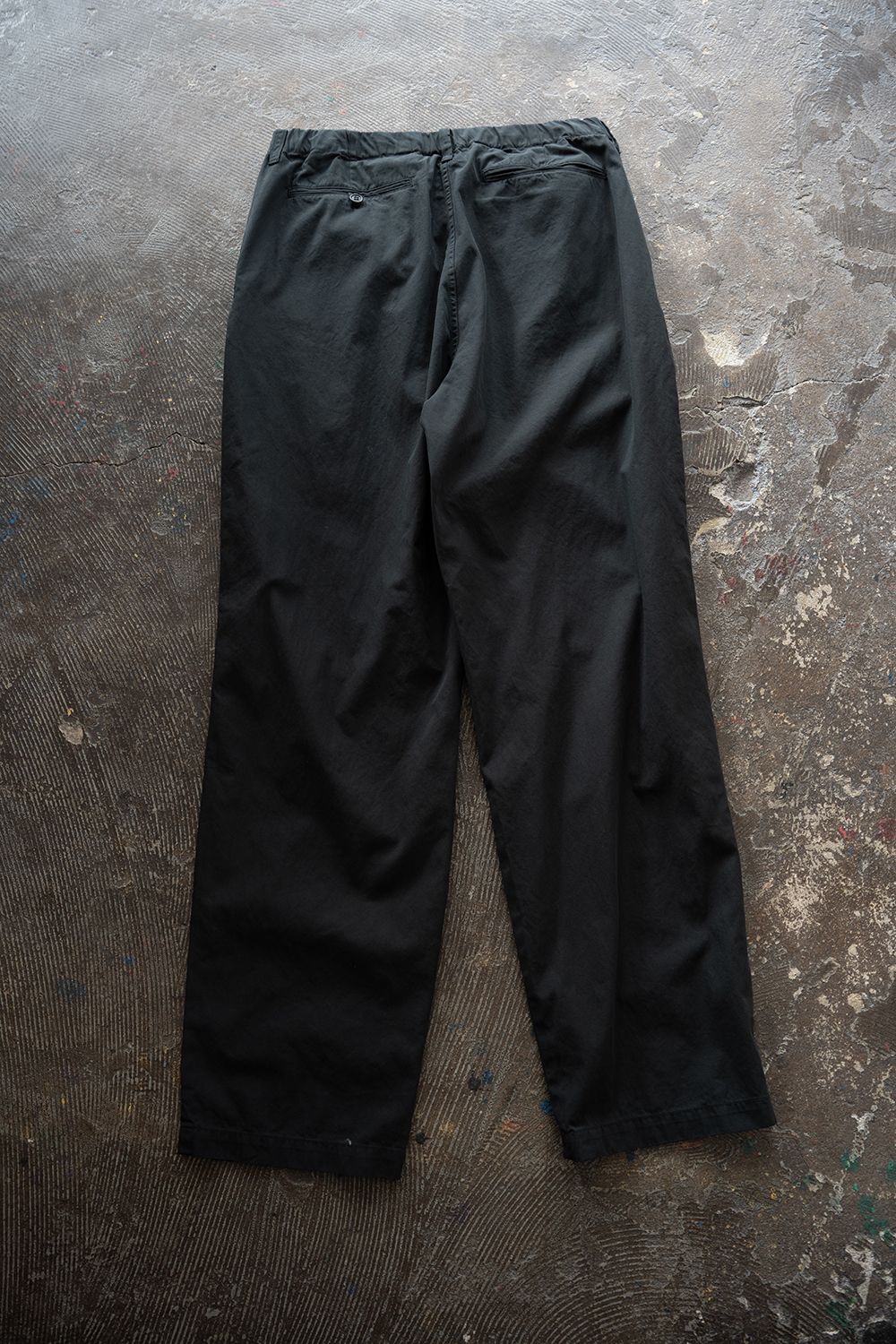 【26SS】ガーメントダイ2タックテーパードパンツ(INK BLACK)