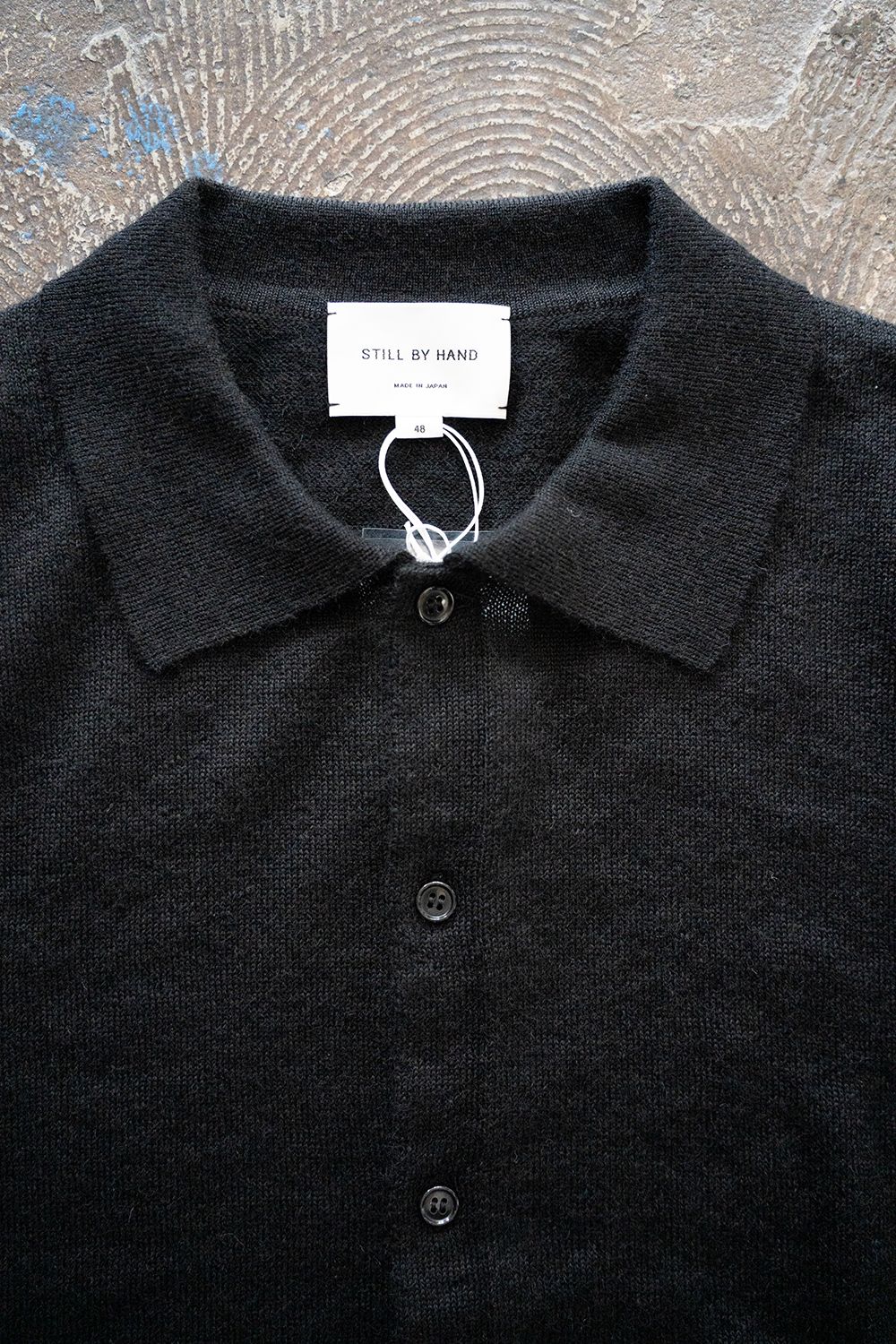 【25AW】エクストラキッドモヘア12Gニットカーディガン(BLACK)