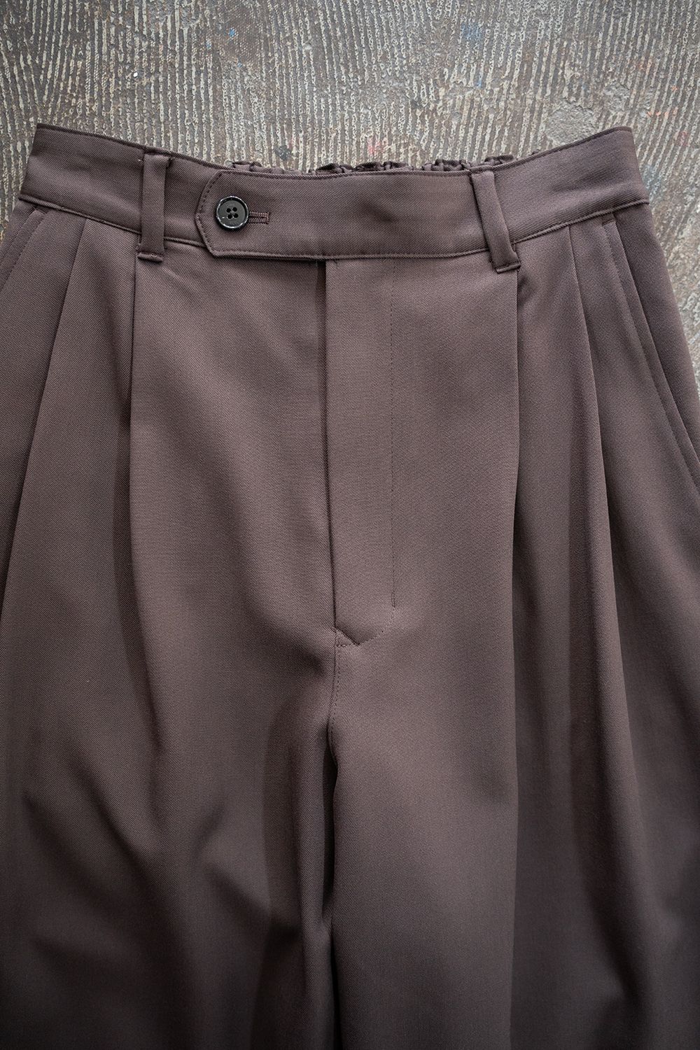 【ラスト1点】【26SS】2Tuck Wide Easy Pants/2タックワイドイージーパンツ(BROWN)