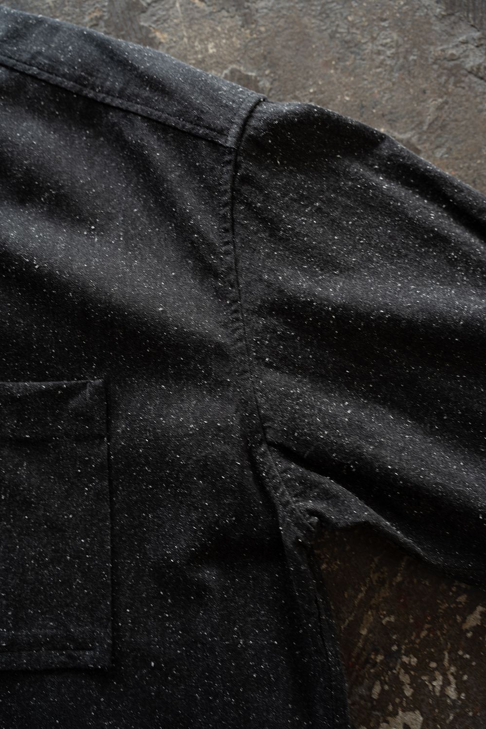 【26AW】シルクネップオーバーシャツ(CHARCOAL)