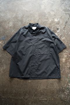 【ラスト1点】【25SS】コットンシルク半袖シャツ(CHARCOAL)