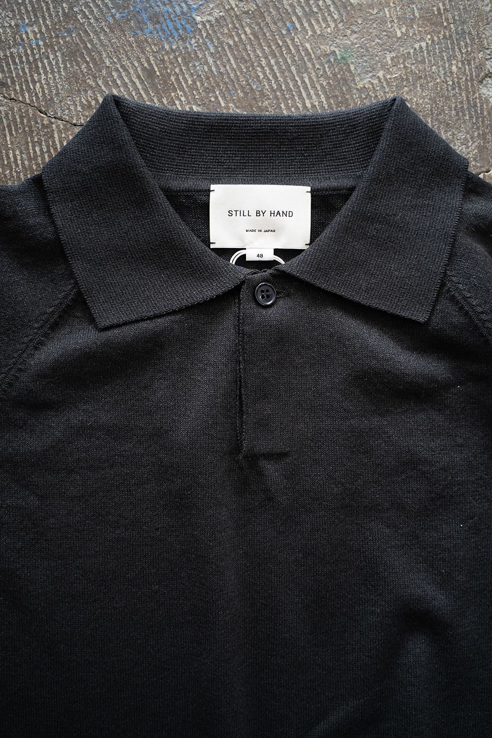 STILL BY HAND - 【ラスト1点】【25SS】和紙混12Gニットポロ
