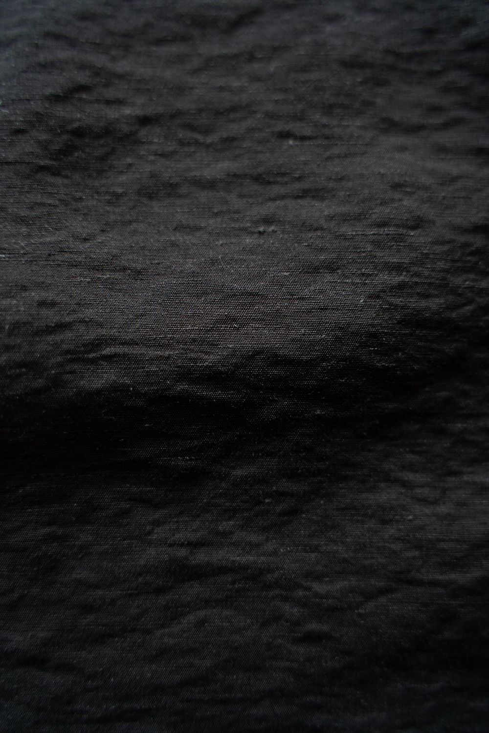 【ラスト1点】【25SS】レーヨン×リネン半袖スキッパーシャツ(INK BLACK)