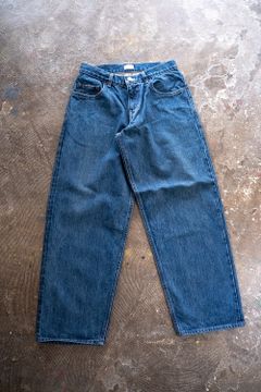【ラスト1点】インディゴスビンコットン13.5ozバギーデニム(DARK BLUE DAMAGE)