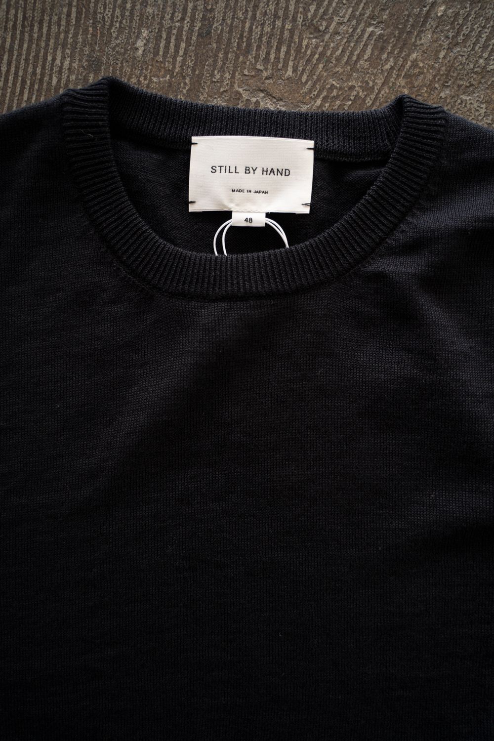 【26SS】リネン×コットンニットTee(INK BLACK)