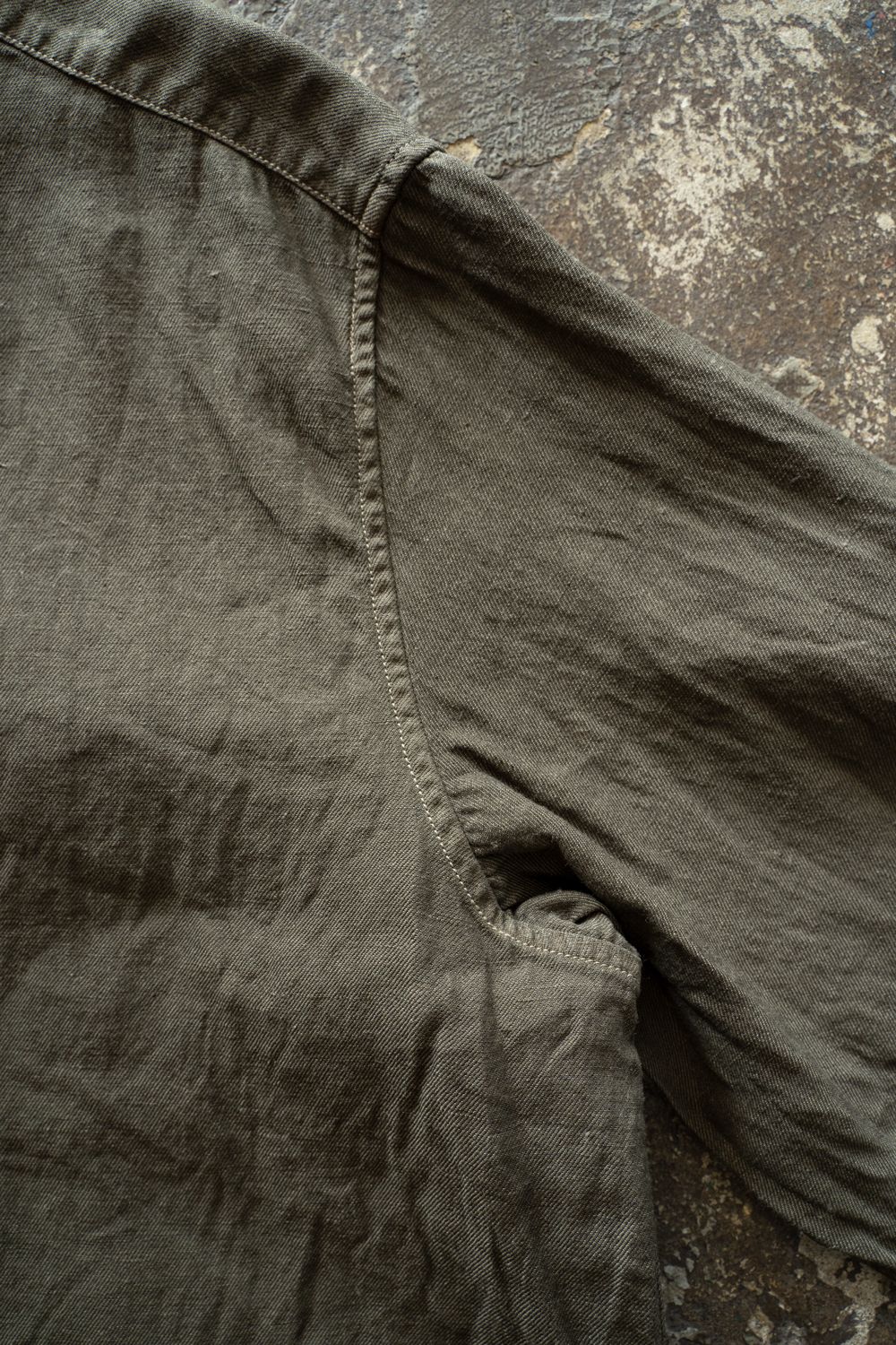 和紙大麻シャツ(蓬(濃))