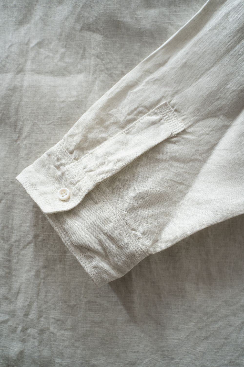 大麻シャツ 3(ベンガラ白)