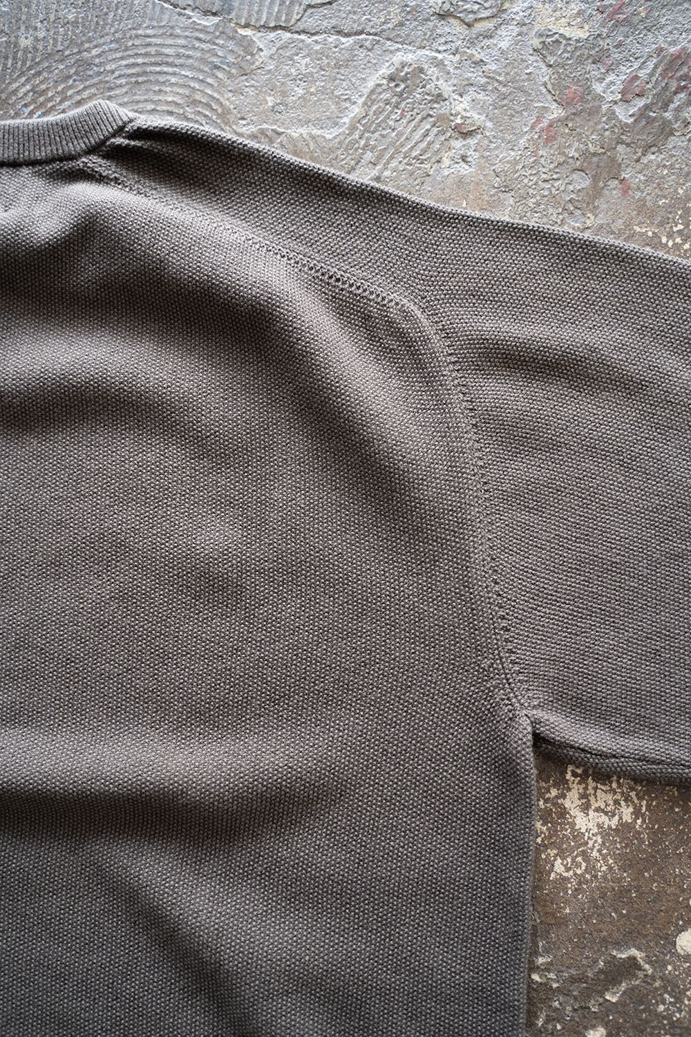 【ラスト1点】【22AW】カシミア混クルーネックニット(GREIGE)