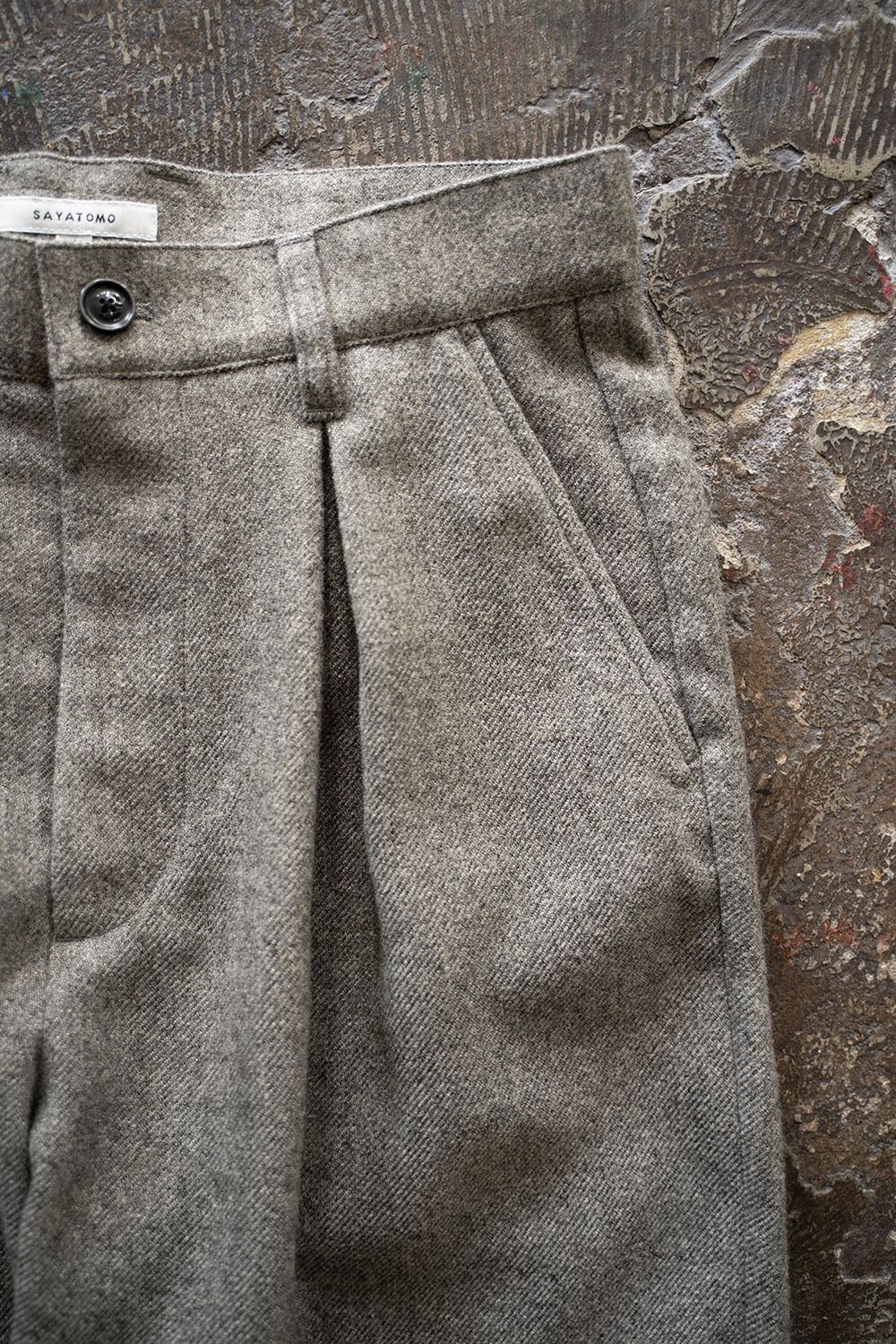 【25AW】2-Tack Wide Trousers/2タックワイドトラウザーズ(GRAY)