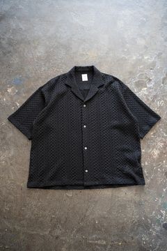 【ラスト1点】【24SS】Barfuss Knit H/S Shirt/バルファスニットハーフスリーブシャツ(BLACK)