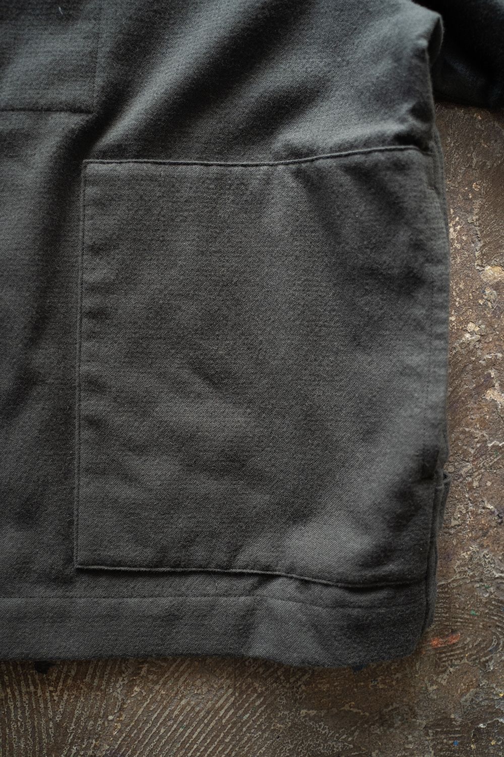 【ラスト1点】【24AW】ウール×コットンシャツブルゾン(CHARCOAL)