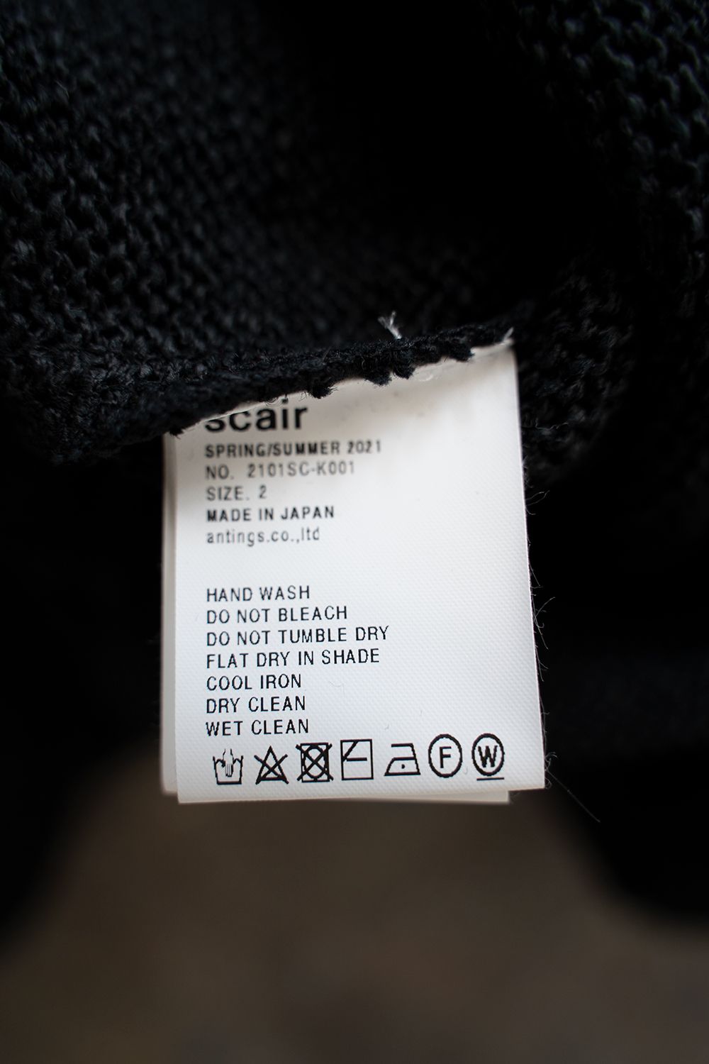 【ラスト1点】2Way Roll Neck Knit Pullover/和紙混2WAYロールネックニット(BLACK)