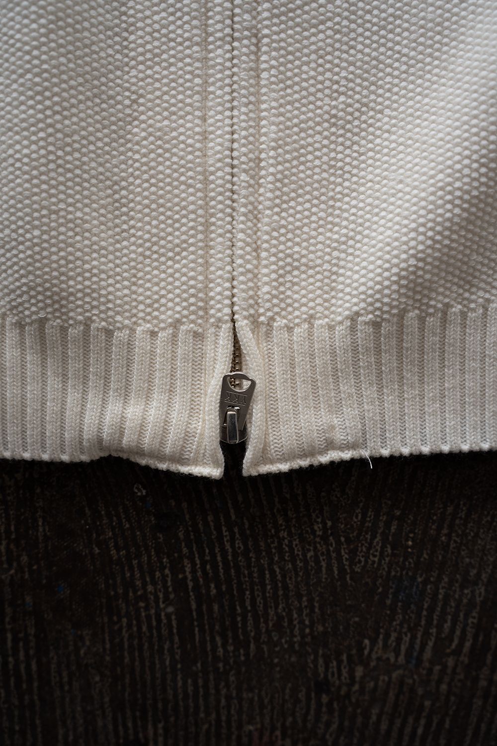 【ラスト1点】【26AW】10Gニットジップカーディガン(IVORY)