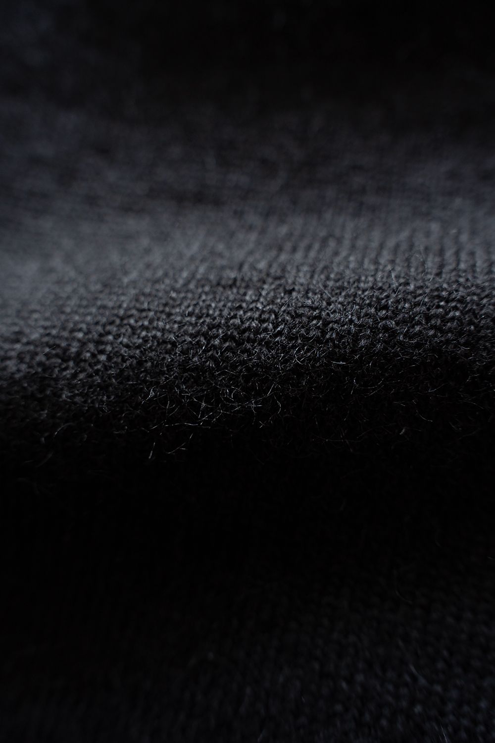 【26AW】モヘア混10Gニットポロ(BLACK)