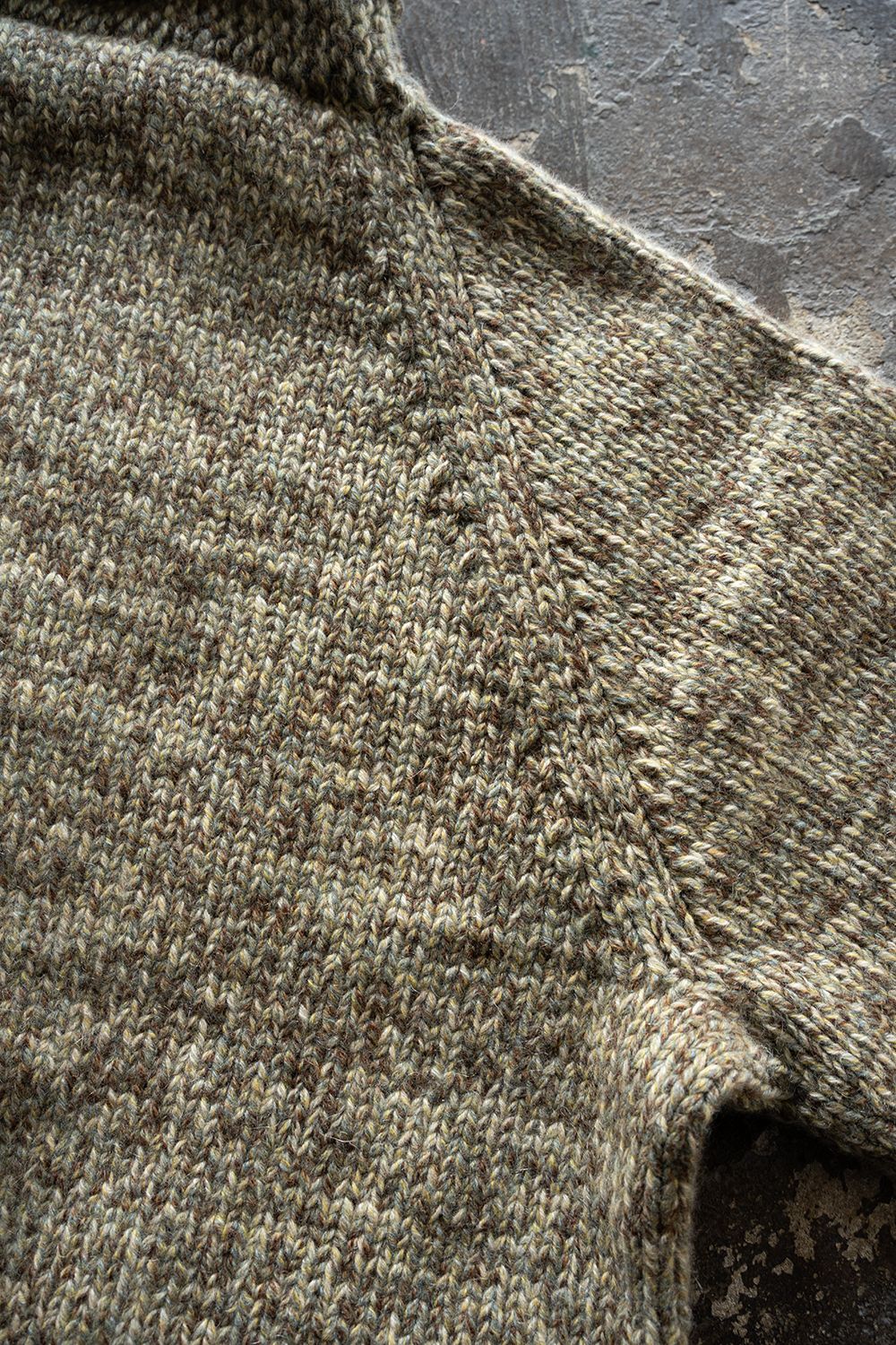 yak/lambs multi ply HAND KNITTING cowichan sweater(SUNNY)