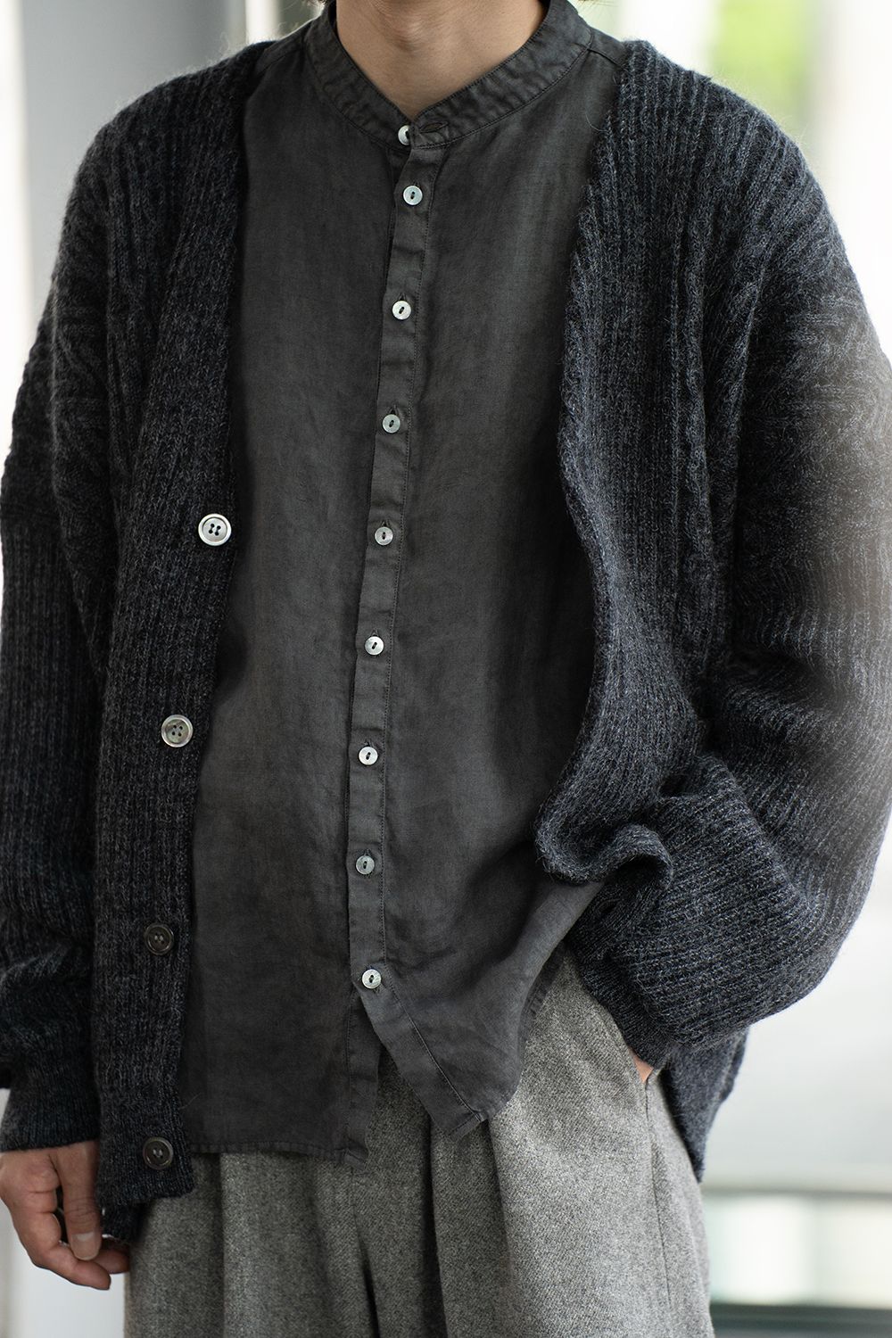 【25AW】Sekkei Mohair Cardigan(BLACK)