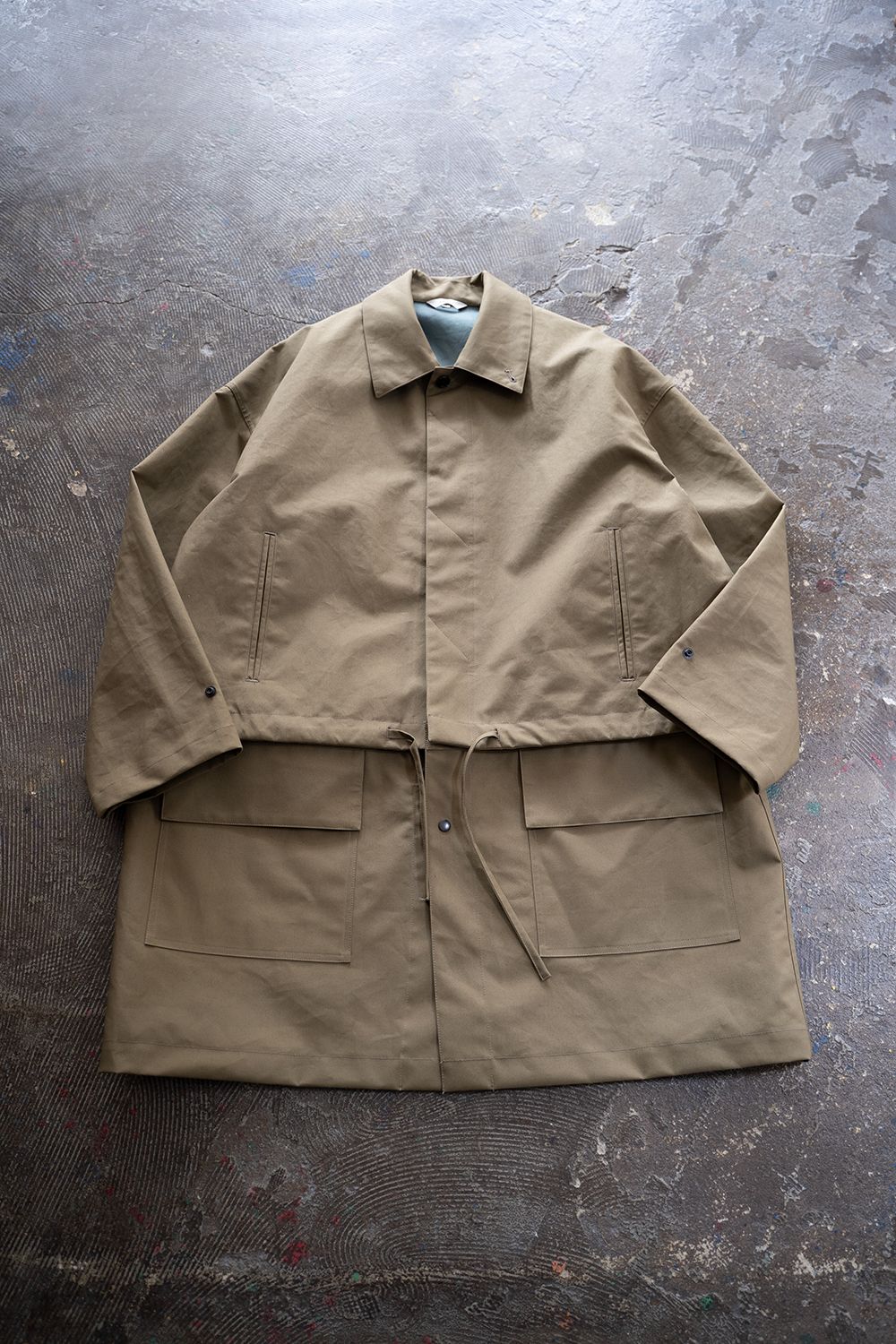 【ラスト1点】【25AW】Cotton Typewriter 2WAY Coat/コットンタイプライター2WAYコート(KHAKI BEIGE)