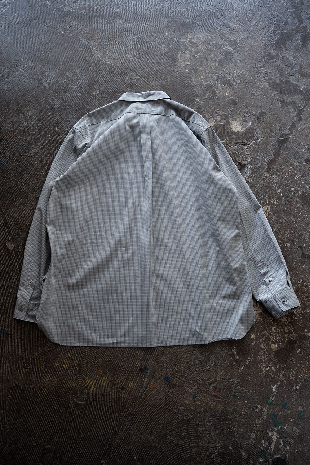 【26AW】ブロードレギュラーカラーシャツ(GRAY  CHECK)
