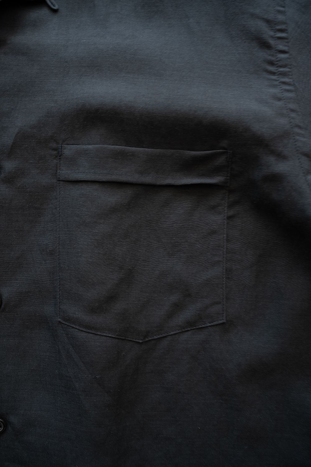 【26SS】セルロース×ラミーオープンカラーシャツ(NAVY)