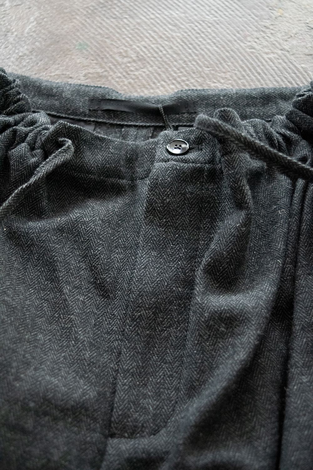 【ラスト1点】【20AW】C/W Herringbone Gathered Pants(GRAY) - フリーサイズ