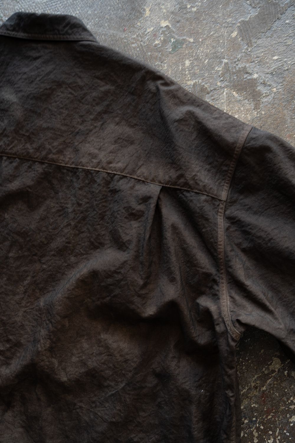【ラスト1点】【26SS】Aurora Dyed Nylon Shirt(BROWN)