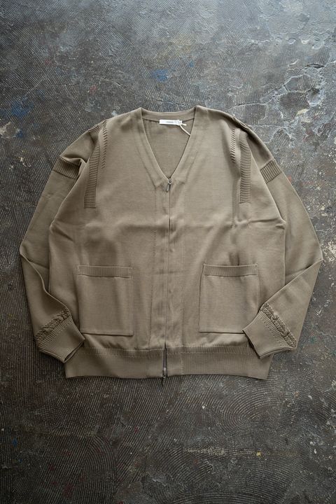 Yonaga Zip Cardigan(GREIGE)
