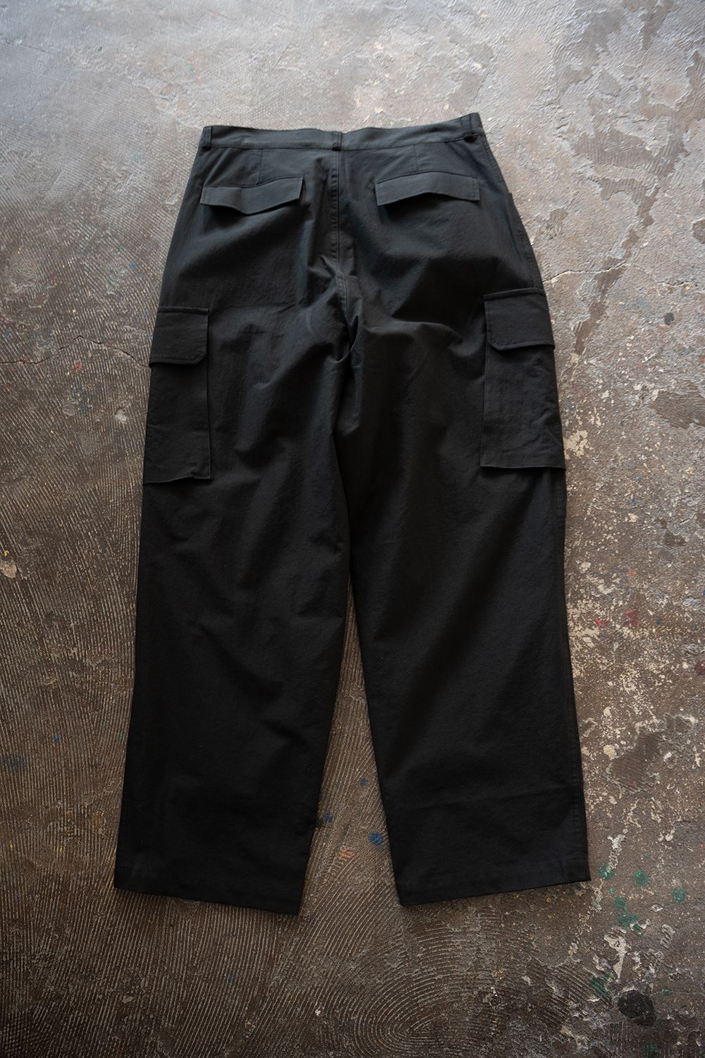 【26SS】コットンモールスキンカーゴパンツ(INK BLACK)
