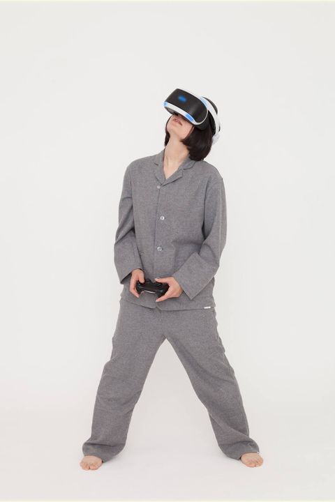 NOWHAW 2017AW Style-10 "day" pajama top viyella gray