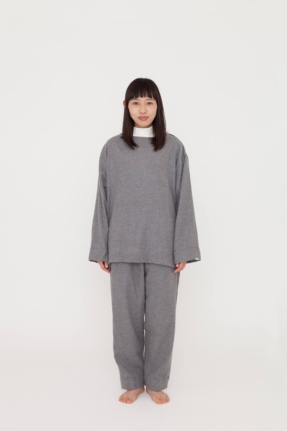 NOWHAW 2017AW Style-06 "wok" pajama top biyella gray