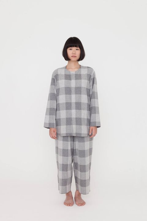 NOWHAW 2017AW Style-04 "shhh" pajama herringbone check gray