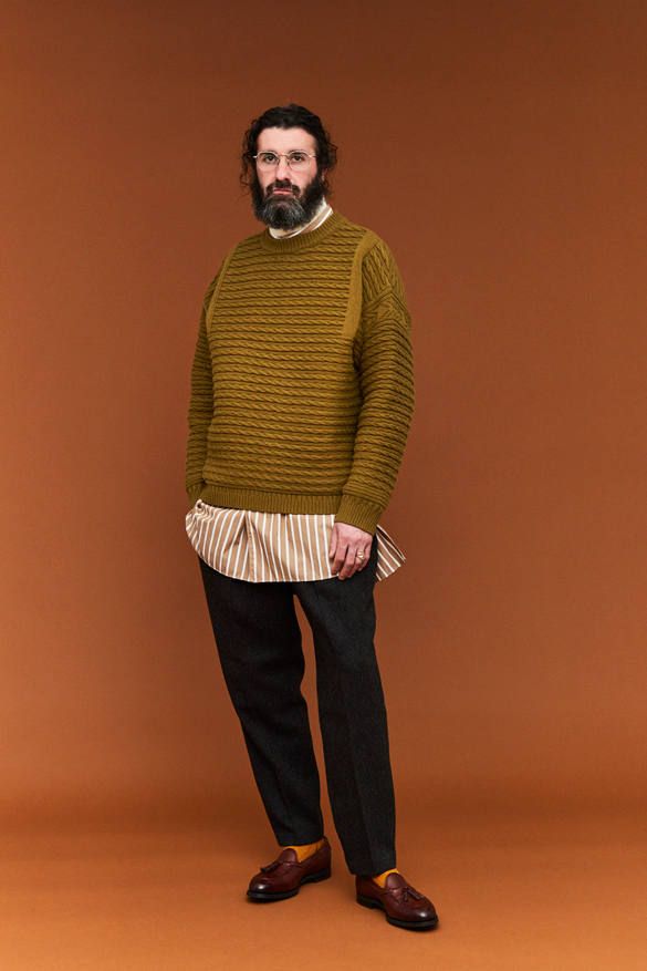 YASHIKI - 【ラスト1点】【19AW】Waranawa Knit(OCHER) | Salty