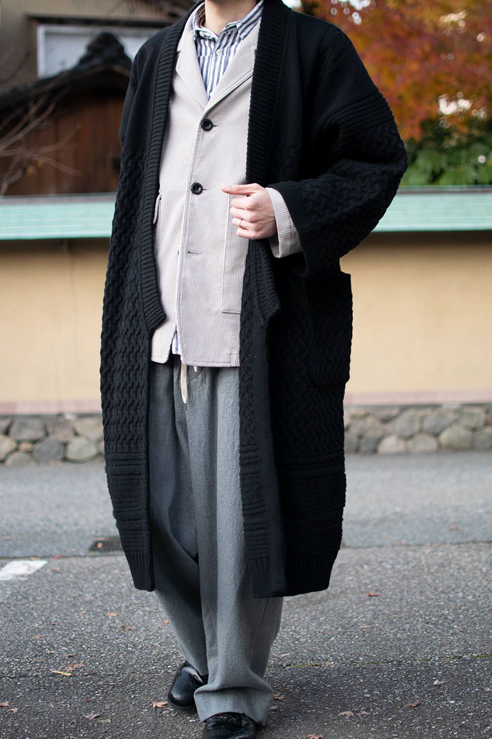 YASHIKI Tsukimi Knit Coat(BROWN)