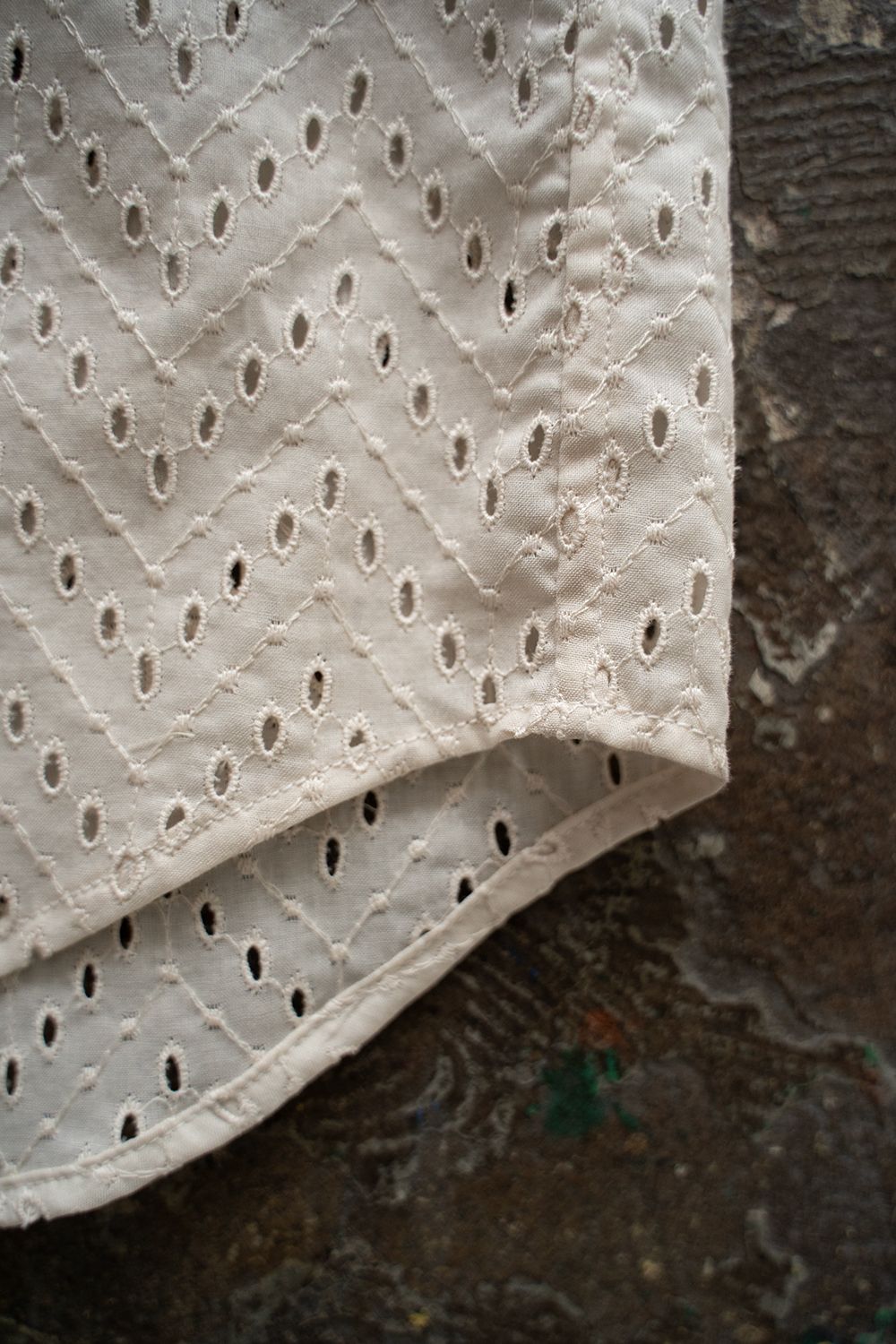【ラスト1点】【24SS】Lawn Lace Shirt/ローンレースシャツ(ECRU)