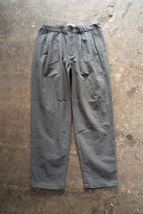 【ラスト1点】【22SS】和紙×ウール混4タックイージースラックス(BLUE GRAY)