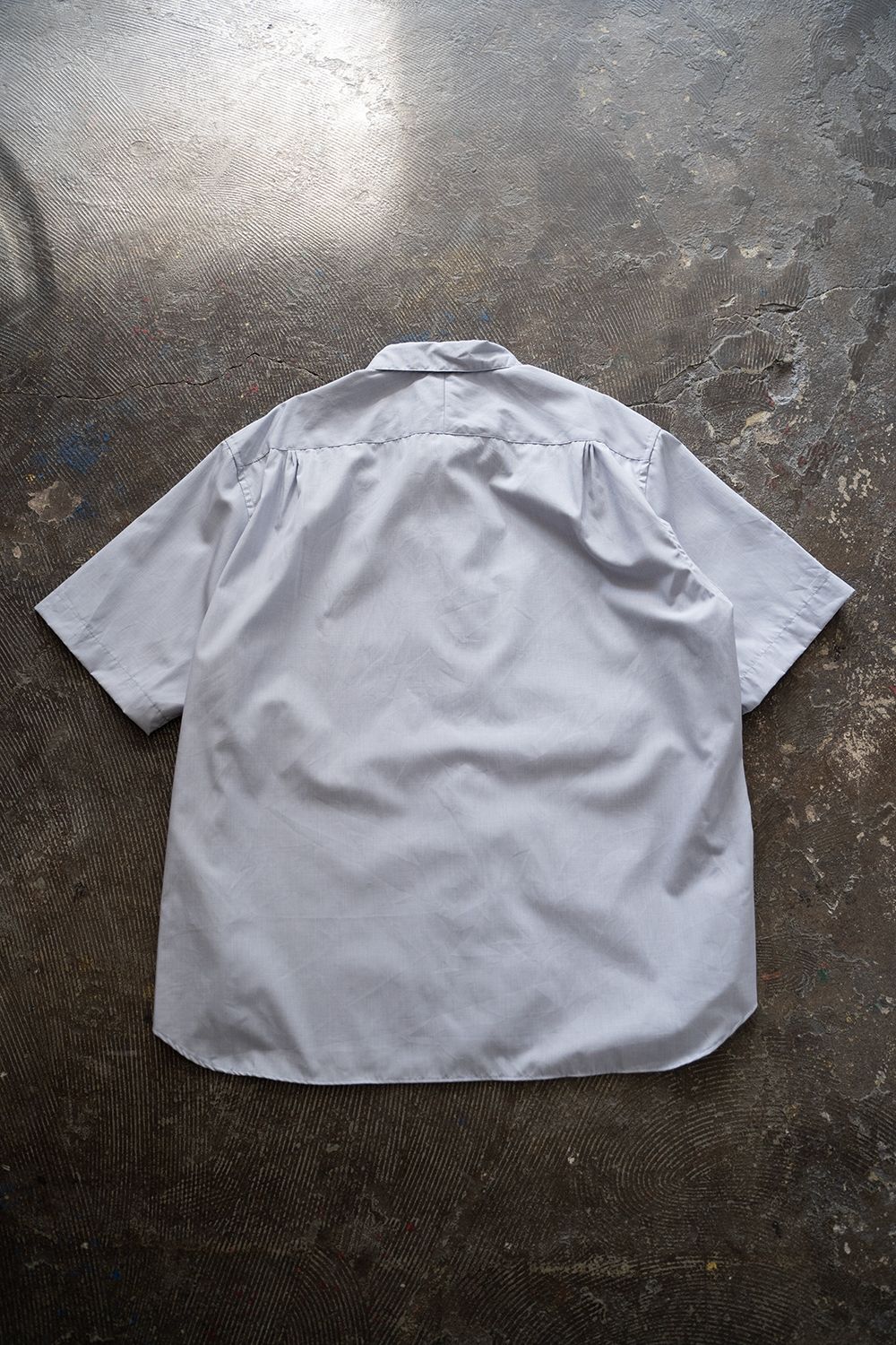 【ラスト1点】【24SS】両胸ポケット半袖ブロードシャツ(GRAY)