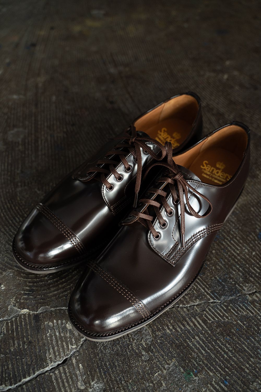 SANDERS - 【定番人気】Military Derby Shoe(EBONY BROWN)【No.1128】 | Salty