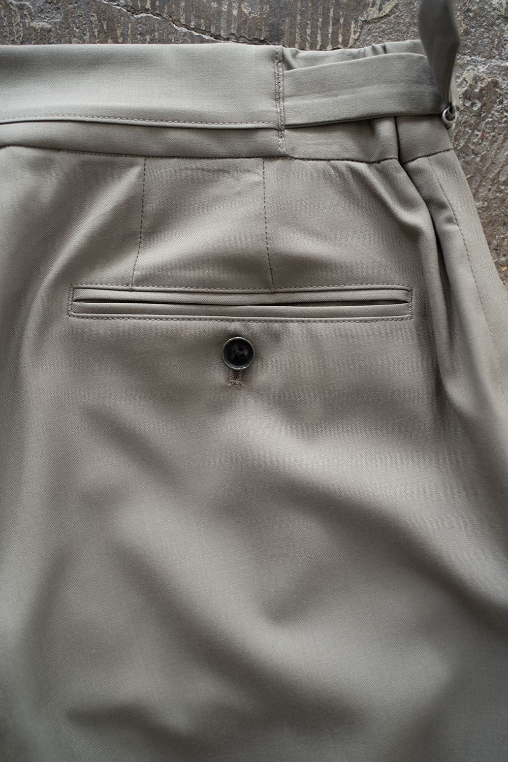 【ラスト1点】【23SS】2-Tack Wool Tropical Trousers/2タックウールトロピカルトラウザーズ(GRAY)