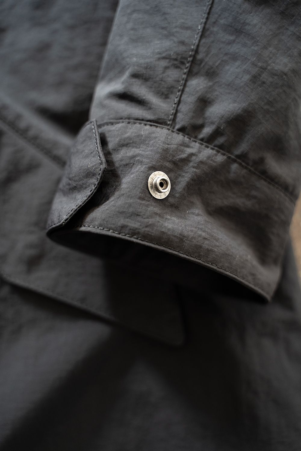 【ラスト1点】【23AW】Water Proof Rip Stop Nylon Stand Coat/撥水リップストップナイロンスタンドコート(BLACK)【ユニセックス】