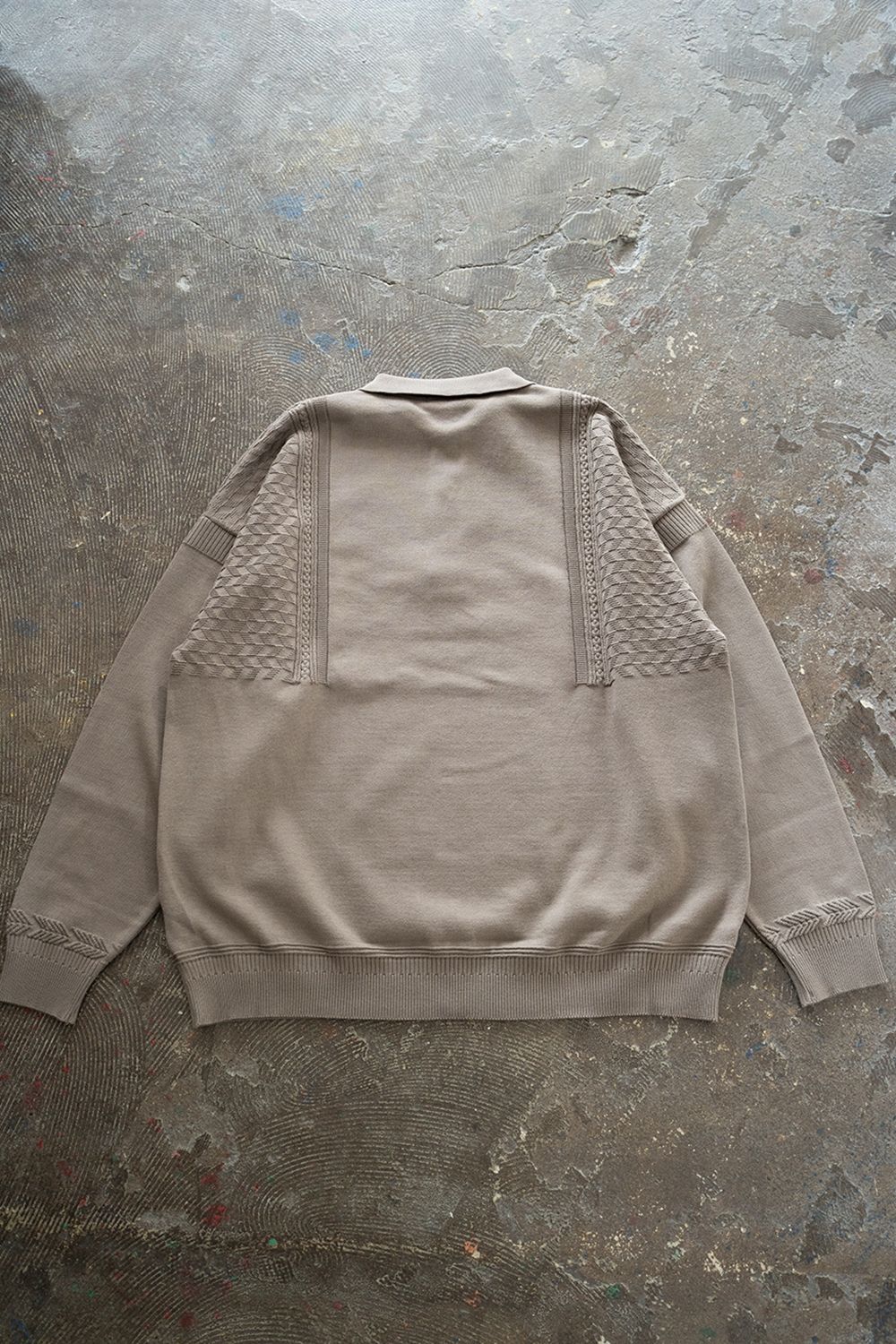 【ラスト1点】【22AW】Hatsushimo Knit Polo(GREIGE)