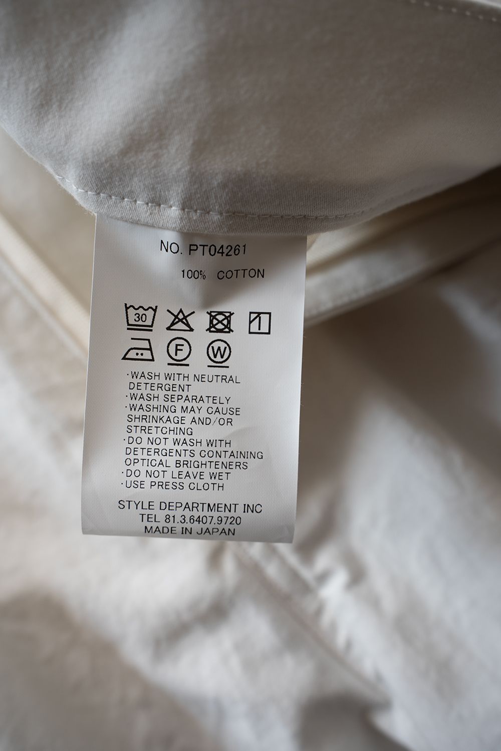 【26SS】コットンモールスキンカーゴパンツ(IVORY)