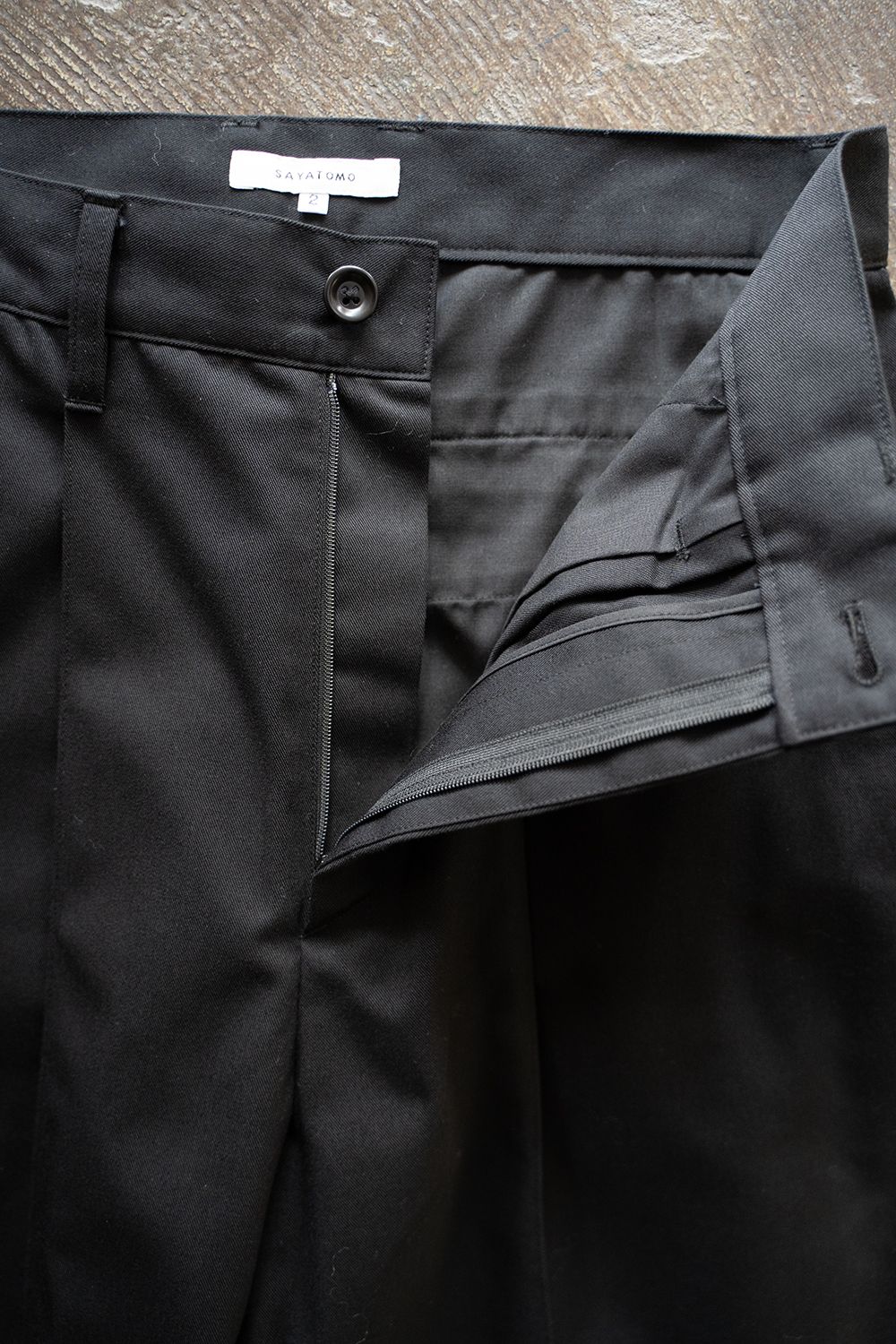 【ラスト1点】【24AW】1-Tack Baggy Trousers/1タックバギートラウザーズ(BLACK)
