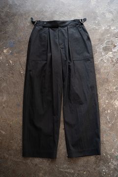 【ラスト1点】【24SS】2-Tack Cotton Nylon Baker Pants/2タックコットンナイロンベイカーパンツ(BLACK)