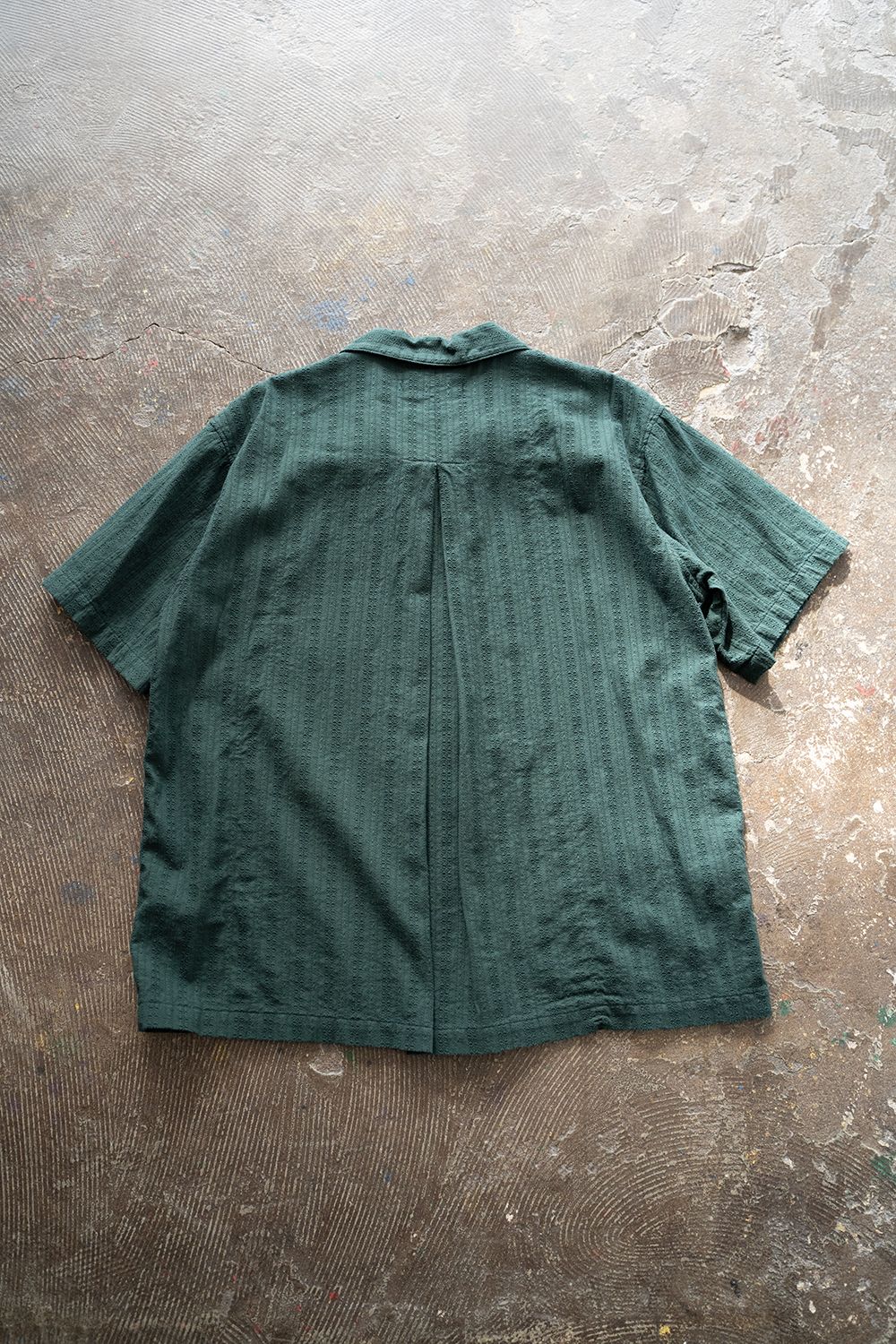 【ラスト1点】【23SS】Garmentdye Leno Cloth S/S Shirt/ガーメントダイレノクロスショートスリーブシャツ(GREEN)