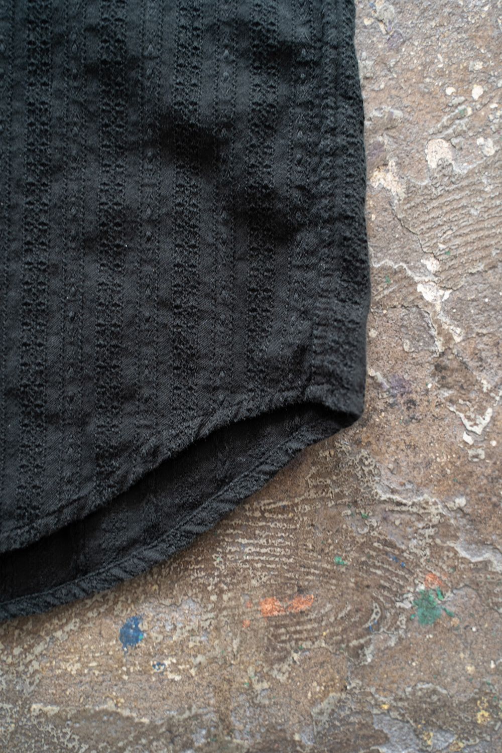 【ラスト1点】【23SS】Garmentdye Leno Cloth L/S Shirt/ガーメントダイレノクロスロングスリーブシャツ(BLACK)