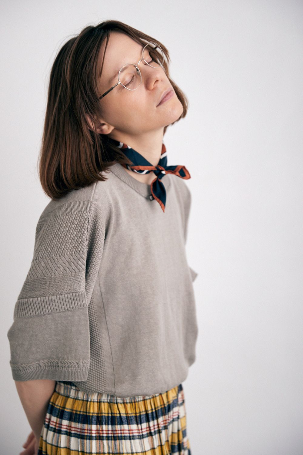 YASHIKI - 【ラスト1点】【24SS】Nomichi Knit(NAVY) | Salty